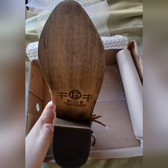 Circle G Corral Studs Fringe Tassel Ankle Boots Distressed Cowgirl Western - Picture 6 of 9